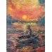 Ukrainian Fisherman at Sunset Painting by Marina Stognieva